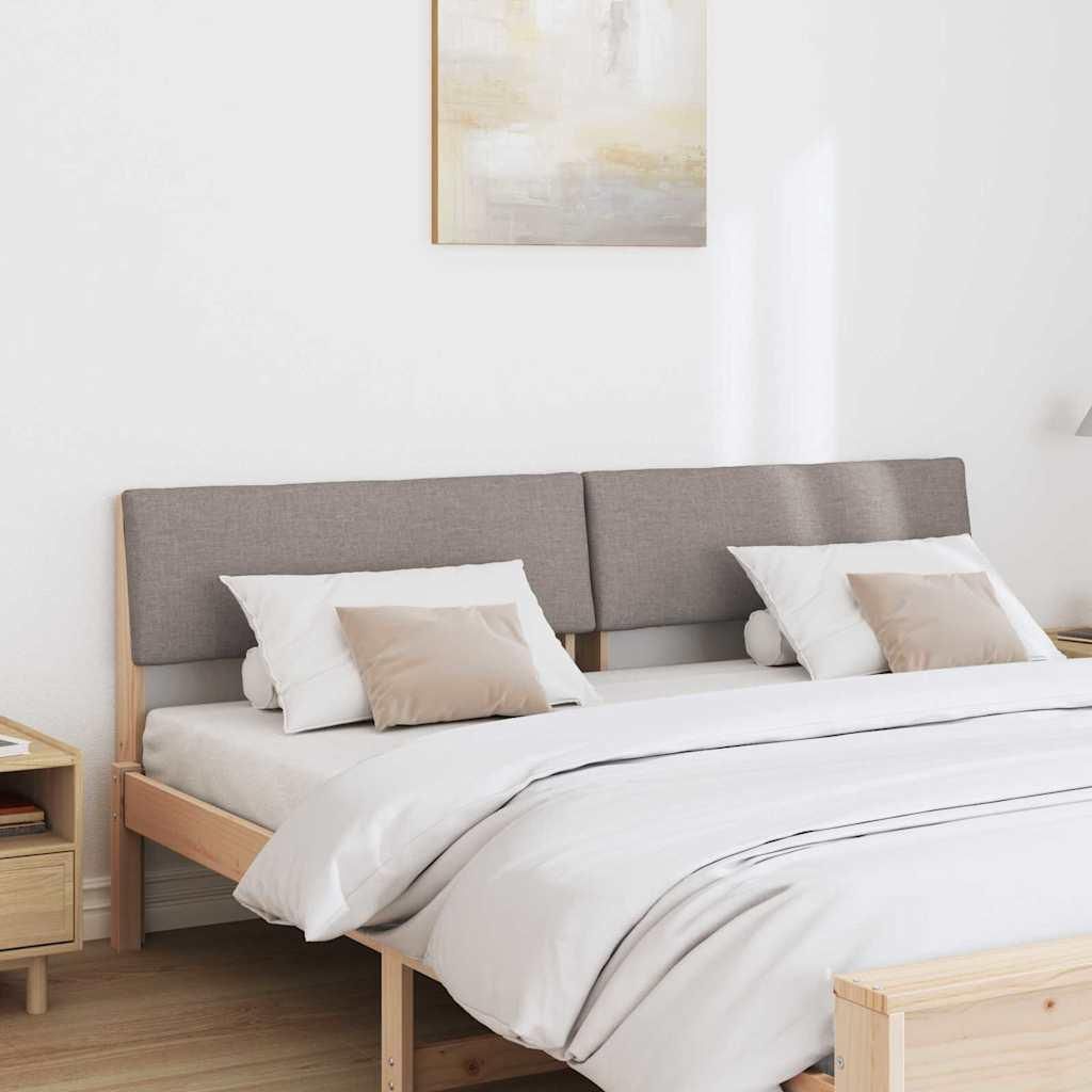 "Winter Sale" Gepolstertes Kopfteil Taupe 200cm Massives Kiefernholz - clorisNeu533348 - Kopfteile