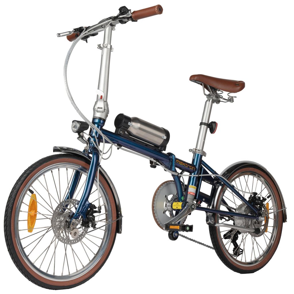 Smart20-BEIGE E-Bike Faltrad, 20-Zoll-Reifen, klappbares Citybike im Retro-Design, Pedelec mit Shimano 7-Gang-Schaltung, Aluminium-Gabel, 17,18 kg.