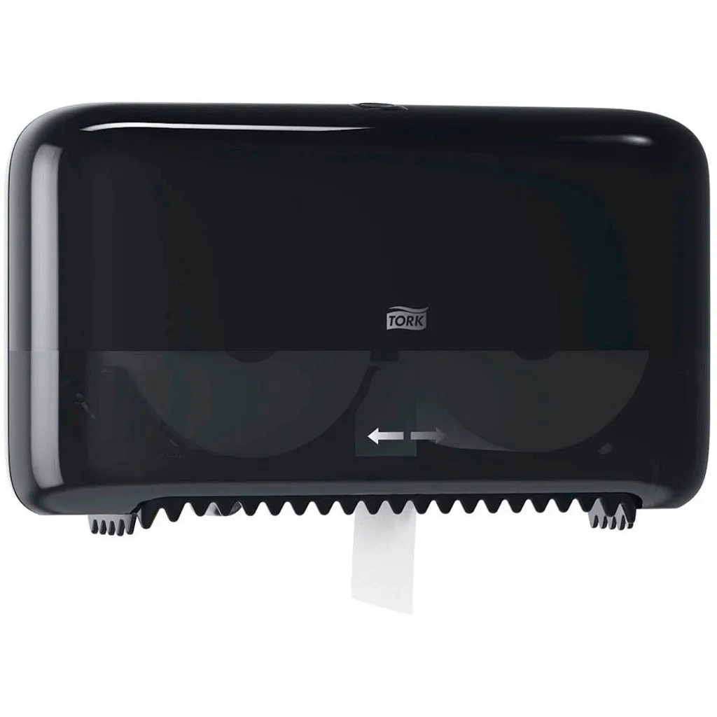 TORK 558048 Dispenser Carta Igienica T7 Nero - Efficienza per Bagni Pubblici