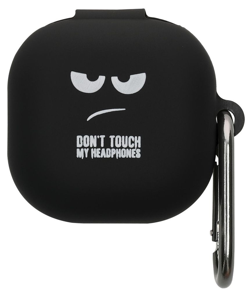 kwmobile Design Schutzhülle für Samsung Galaxy Buds FE Hülle - TPU Silikon Case für Kopfhörer Ladecase - stoßfestes Cover mit Karabiner - Wei...