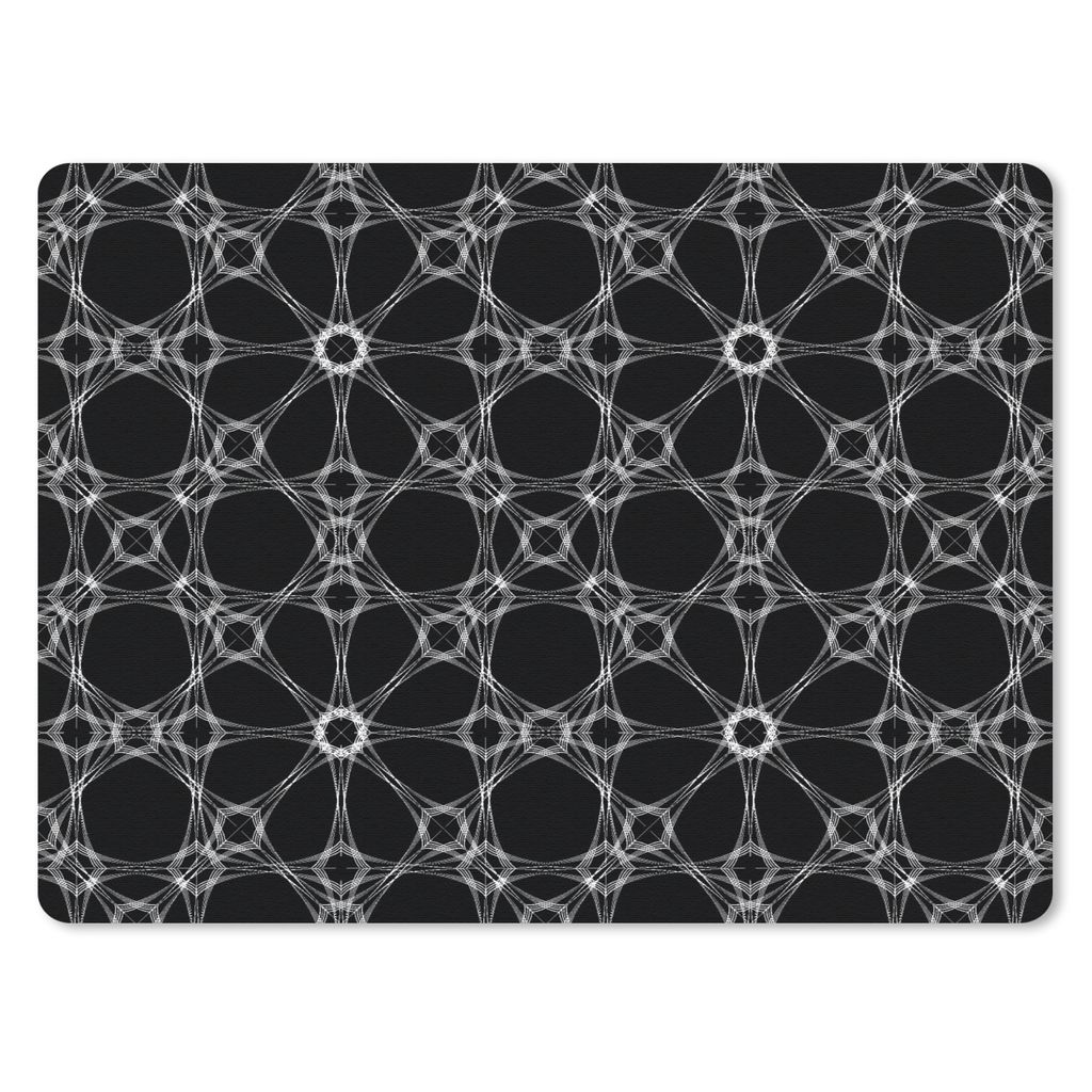 MuchoWow Mauspad Mousepad Schwarz und weiß - Muster - Abstrakt 40x30 cm - Mousepads - Maus Mat - Pad - Mausunterlage - Anti Rutsch