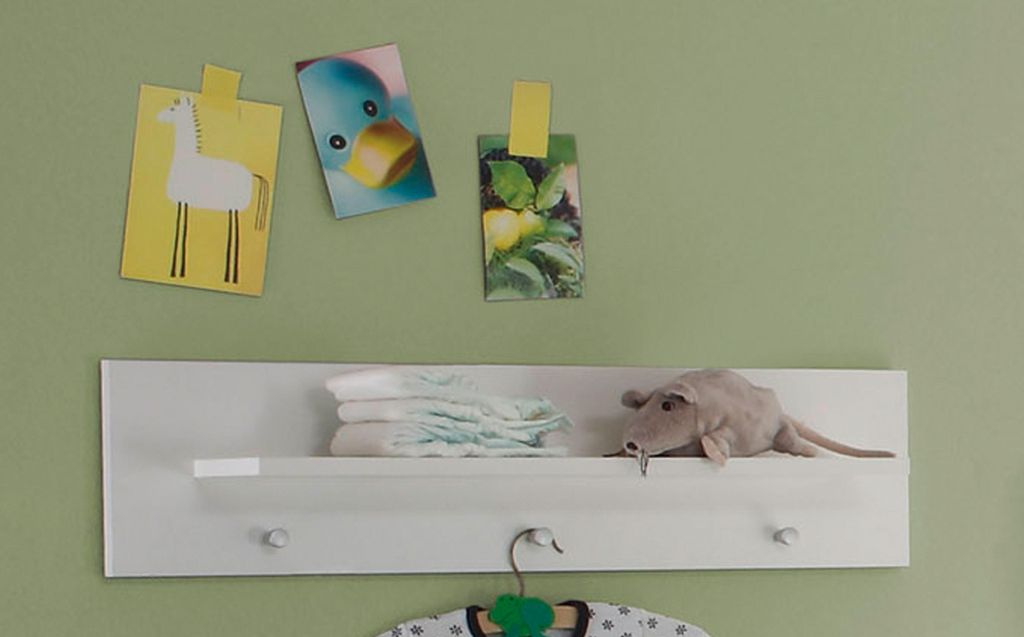 trendteam Babyzimmer Wandboard Olivia/Julie Weiß Melamin 75 Produktbild 