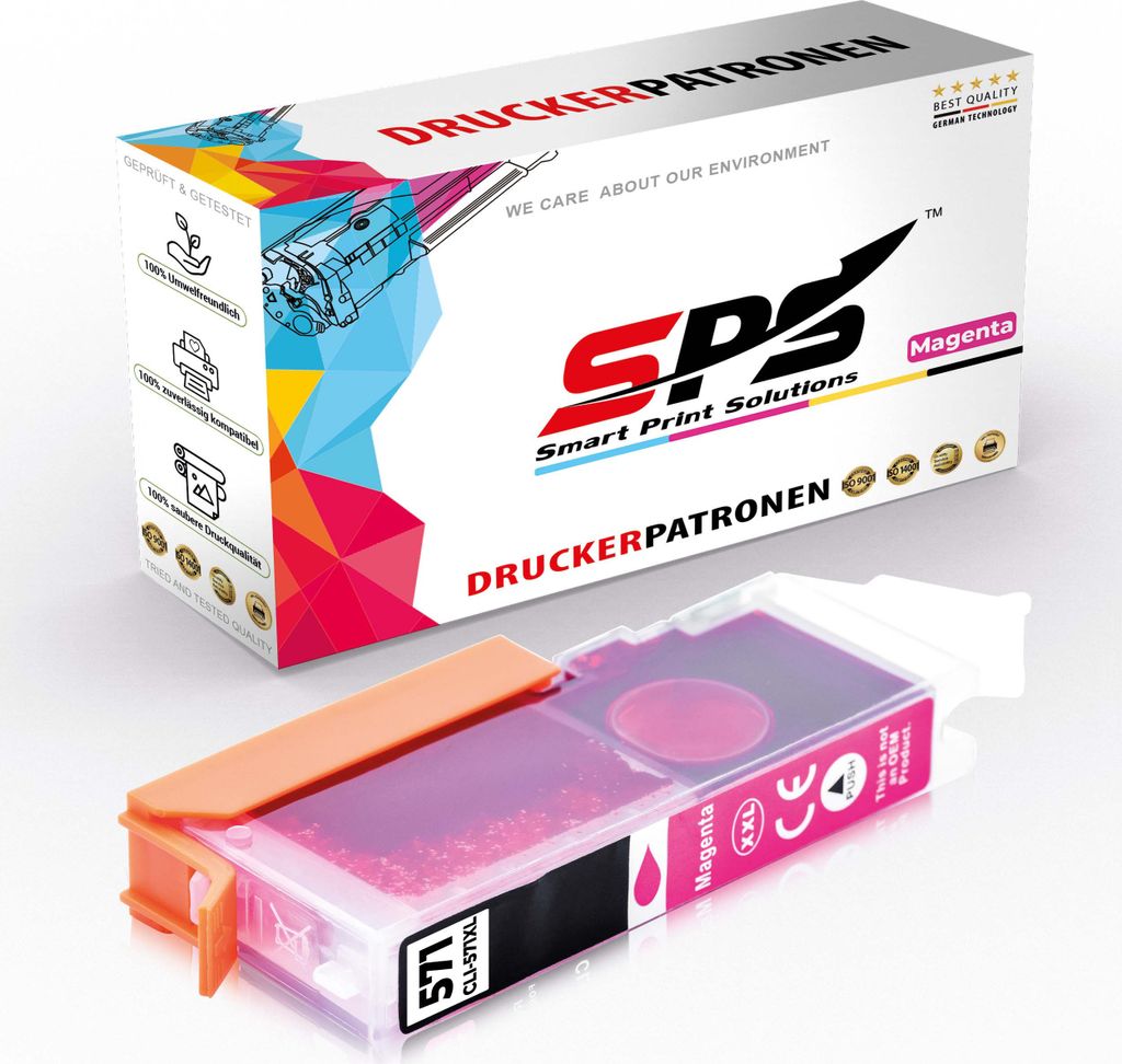CLI-571MXL Tintenpatrone Kompatibel für Canon Pixma MG 5700 | 1x Magenta