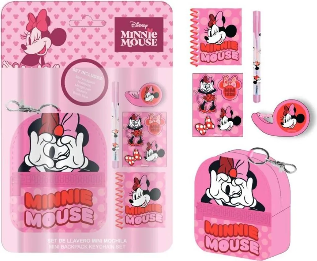 Plecak Minnie Mouse CERD - Disney Mini Backpack Set do szkoły i codziennych wyjazdów