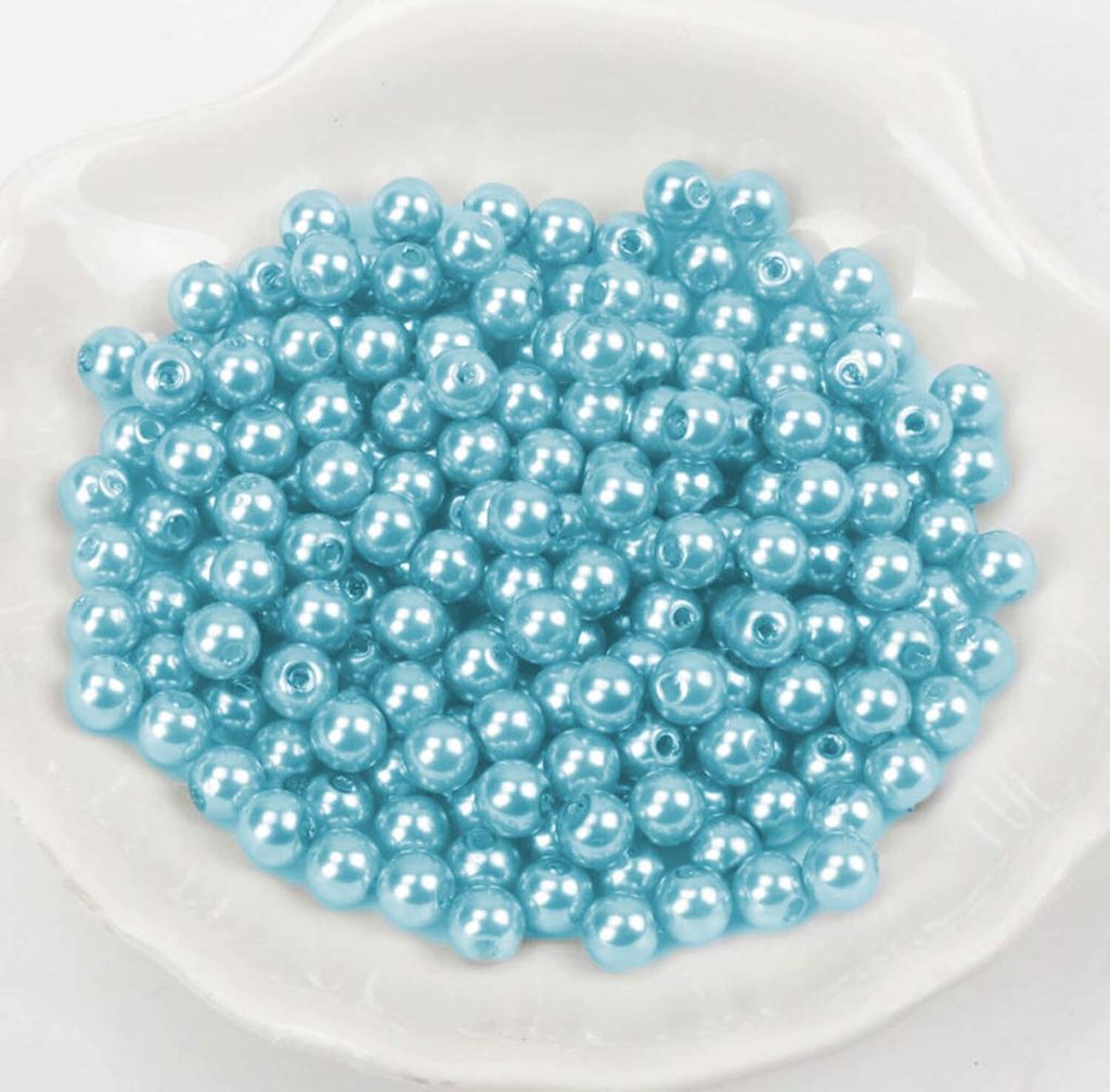 Wachsperlen ca. 100 Stück, 8mm, Türkis