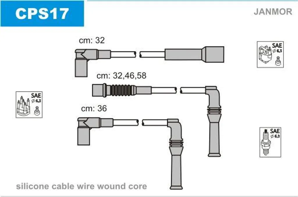 Kit Cavi Accensione JANMOR CPS17 OE per Peugeot 309 | Stop Dispersioni