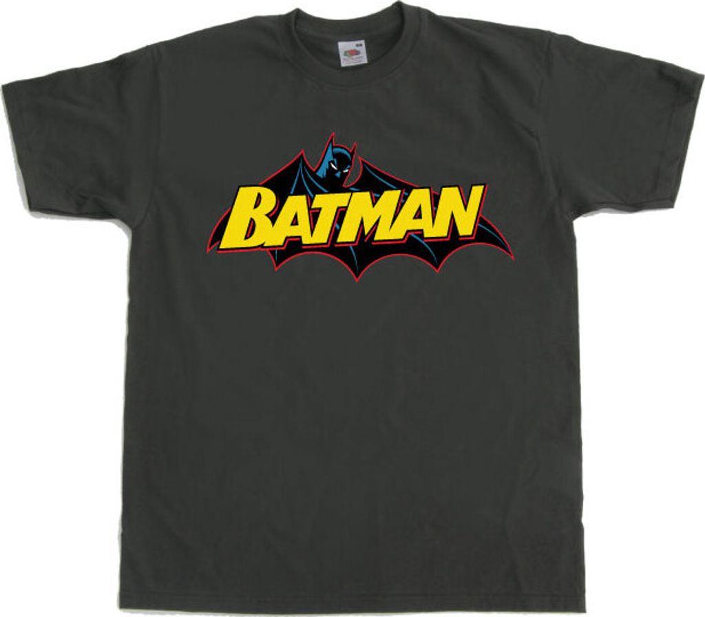 Batman Retro Logo T-Shirt - X-Large - Dark-Grey