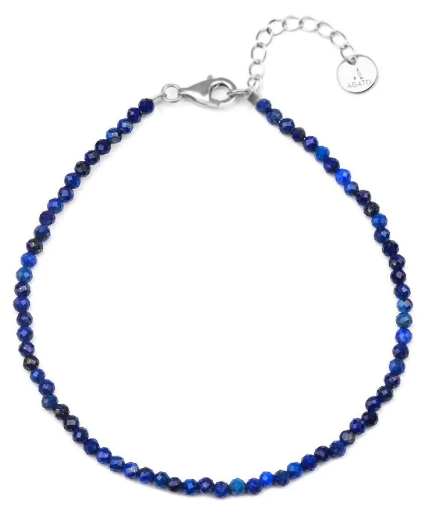 Bracelet de minéraux de lazurite pour lithothérapie et clarté d'esprit