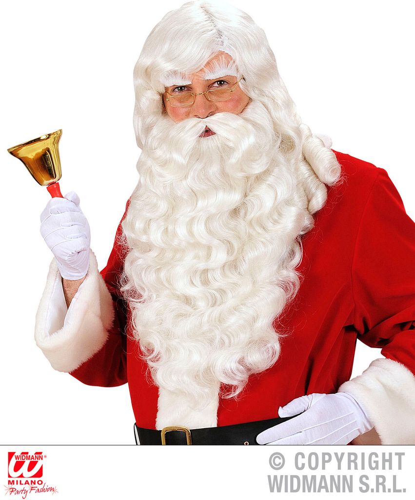 Santa Claus Weihnachtsmann Perücke, Bart, Augenbrauen Produktbild 1