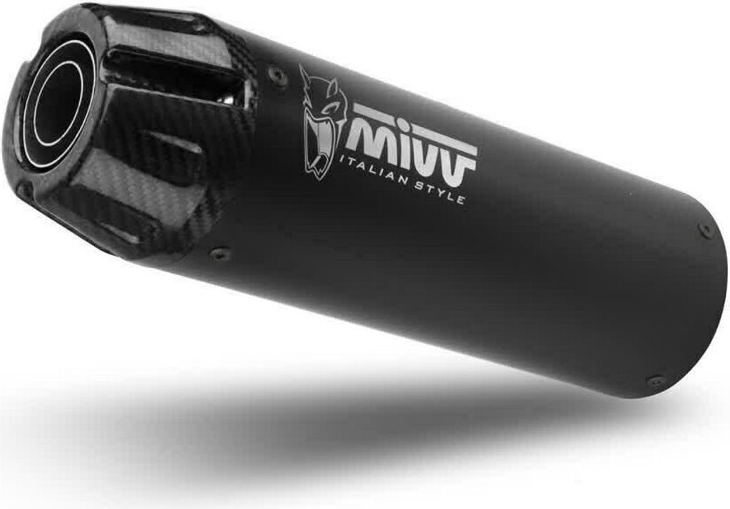 MIVV Hr-1 Schwarzer Slip-On Auspuff mit Carbon-Endkappe für HONDA CMX 1100 Rebel