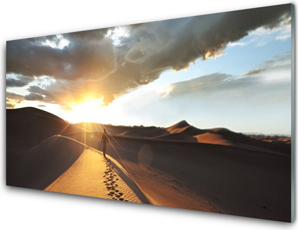 Küchenrückwand aus Glas 100x50cm Spritzschutz Wüste Landschaft