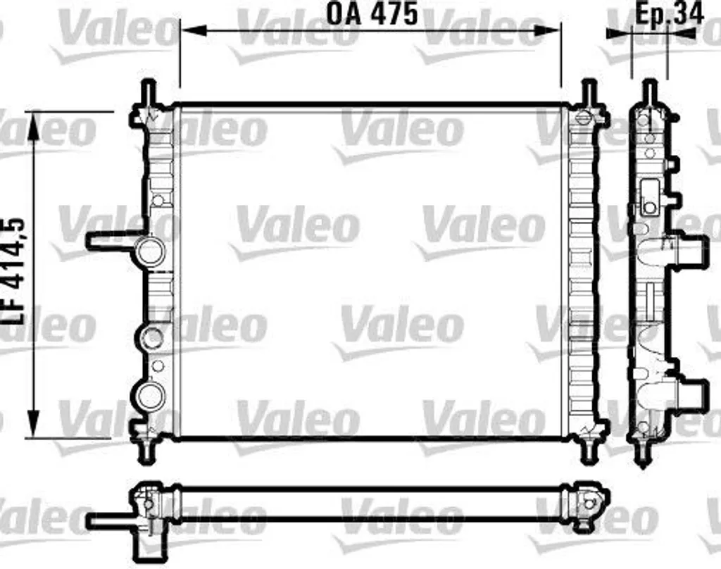 Radiateur de refroidissement en aluminium haute performance Valeo 732557