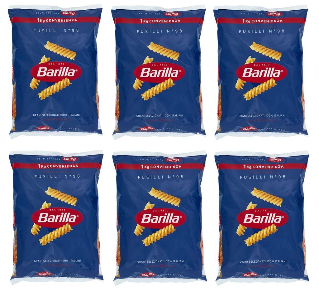 6x Barilla Pasta Fusilli N.98 100% Italienischer Weizen Italienisch Nudeln 1Kg + Italian Gourmet Polpa 400g
