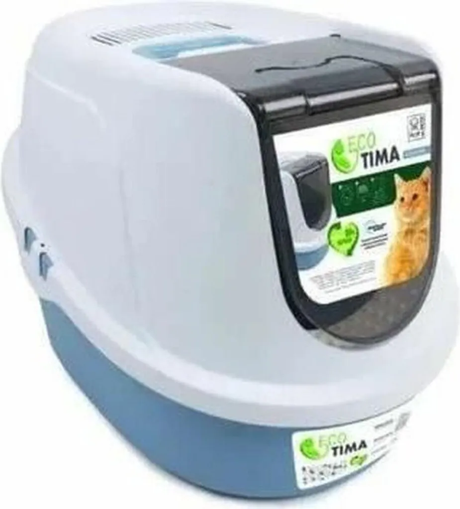 Lettiera MPETS ECO TIMA Blu Oceano | Toilette Chiusa Eco-Friendly Gatti