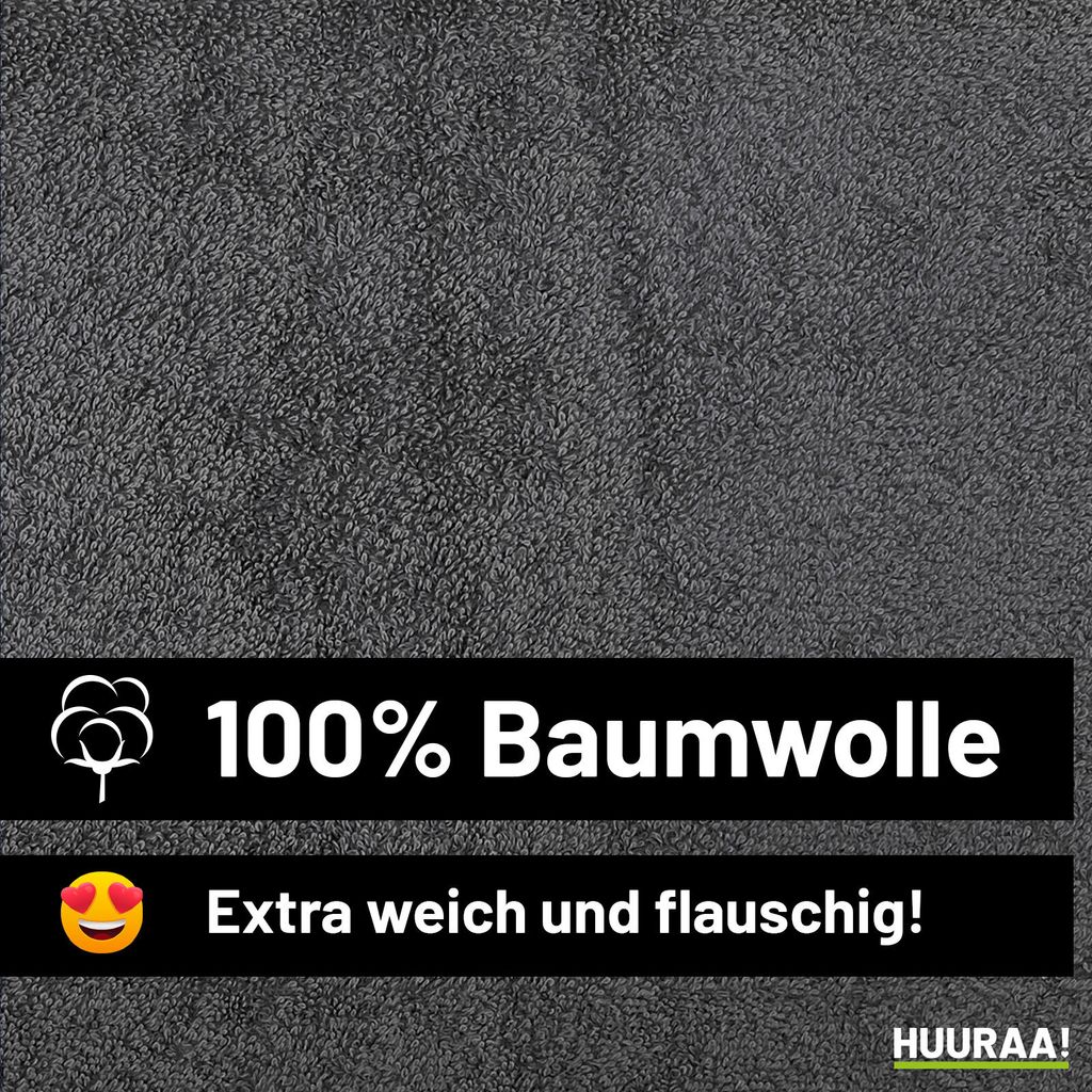 Huuraa Handtuch Hello Winter Wichtel Weihnachtself Geschenk 50x100cm Graphite Baumwolle Fitness Handtuch Hello Winter Wichtel Präsent