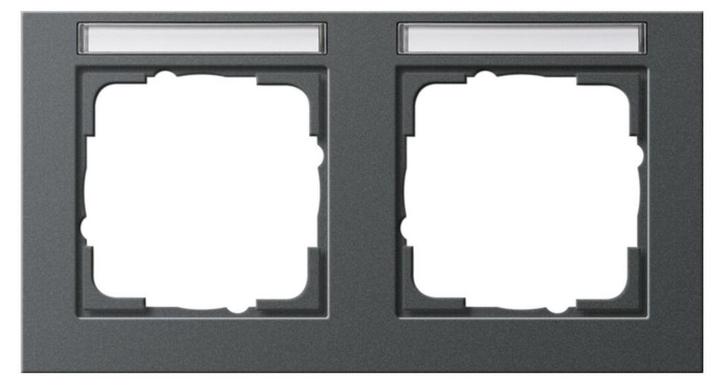 Gira Abdeckrahmen 2f. anth waagerecht, bruchsi. 109223