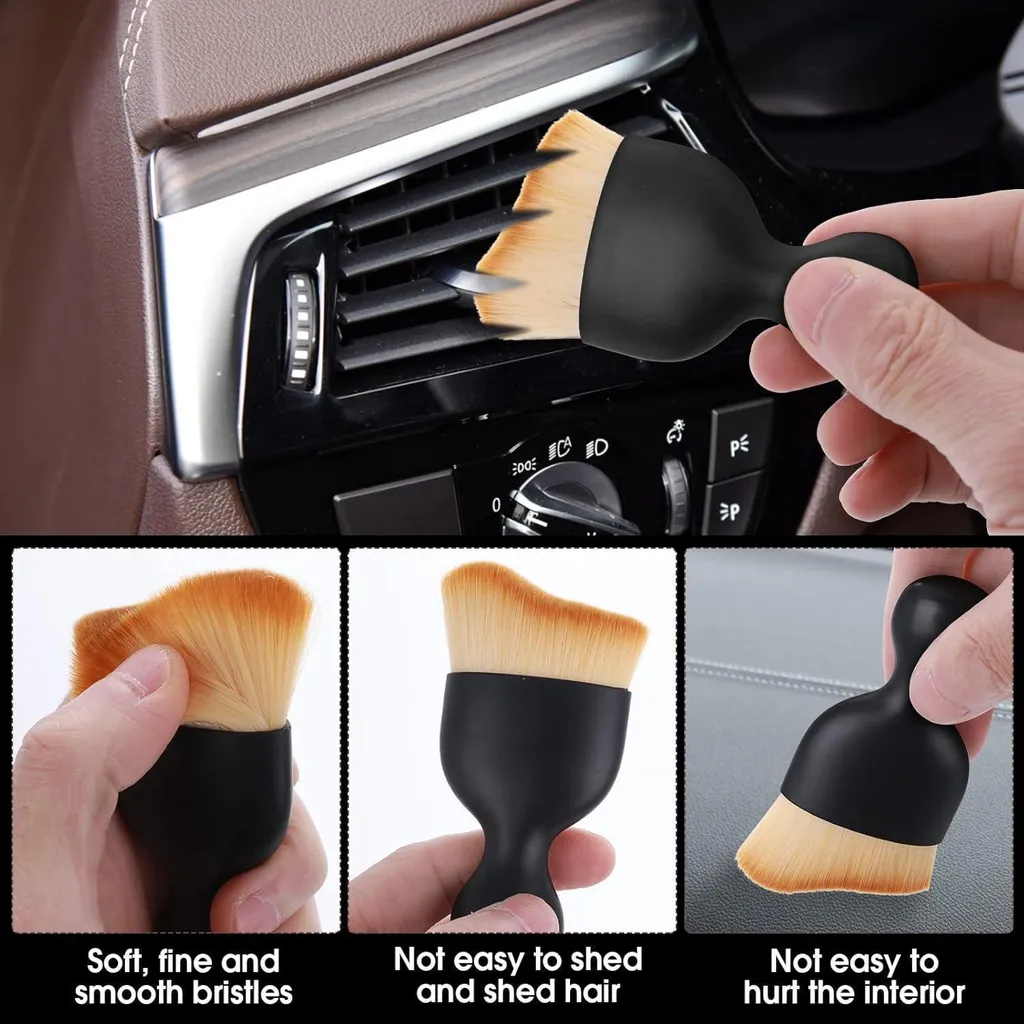 Kit de 2 brosses douces voiture anti-rayures pour buses d'aération