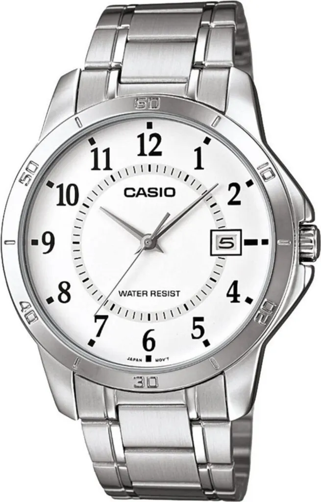 Casio MTP-V004D-7B Orologio Uomo Acciaio Bianco - Offerta Originale