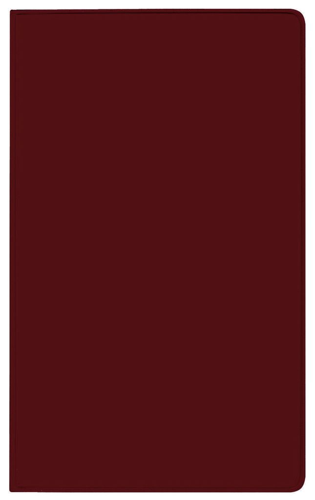 Taschenkalender Saturn Leporello PVC burgund 2027 Produktbild 