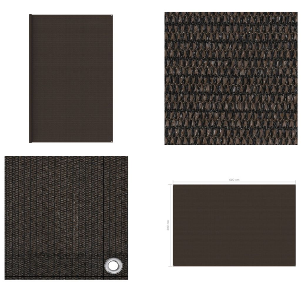 vidaXL Zeltteppich 400x600 cm Braun - Zeltteppich - Zeltteppiche - Campingteppich - Campingteppiche