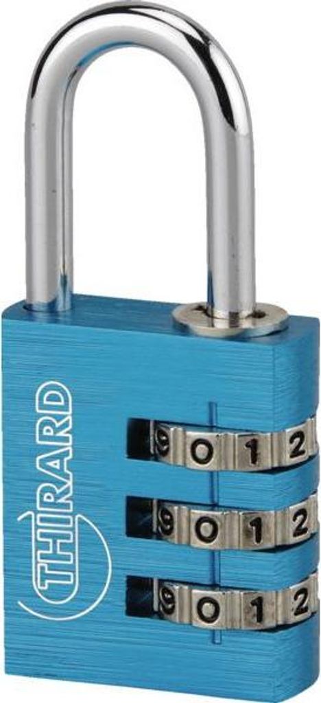 Maxium Code Ketten. Aluminiumkörper. Edelstahlgriff Nickelfarbenblau 30 x 35 x 5 mm