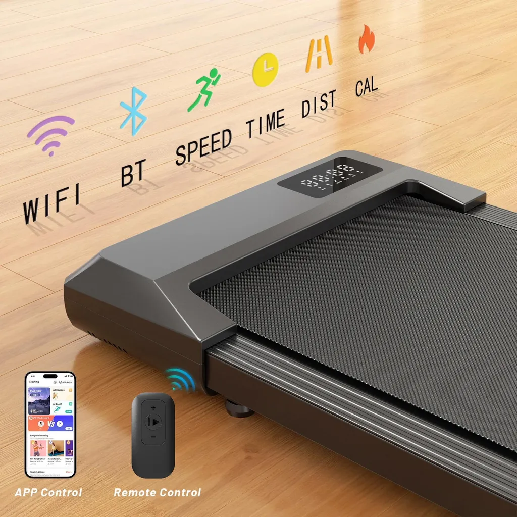 Tapis de course compact BA06 - Évitez la sédentarité au bureau - Noir