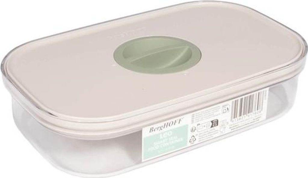 BergHOFF LEO - Frischhaltedose mit Deckel 700ml - Spülmaschinenfest - für Mikrowelle geeignet - Gefriergeeignet
