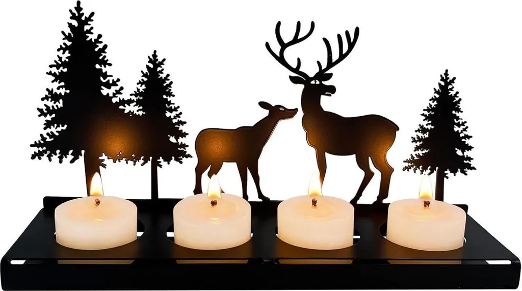 Portacandele Tealight Metallo Nero 4cm - Essenzialità e Design Senza Picco