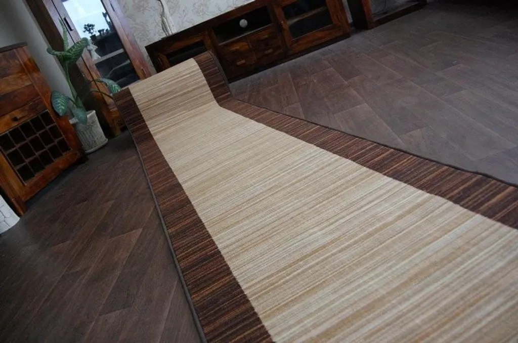 Tapis de passage antidérapant Streifen 67 cm, marron haute densité - 4