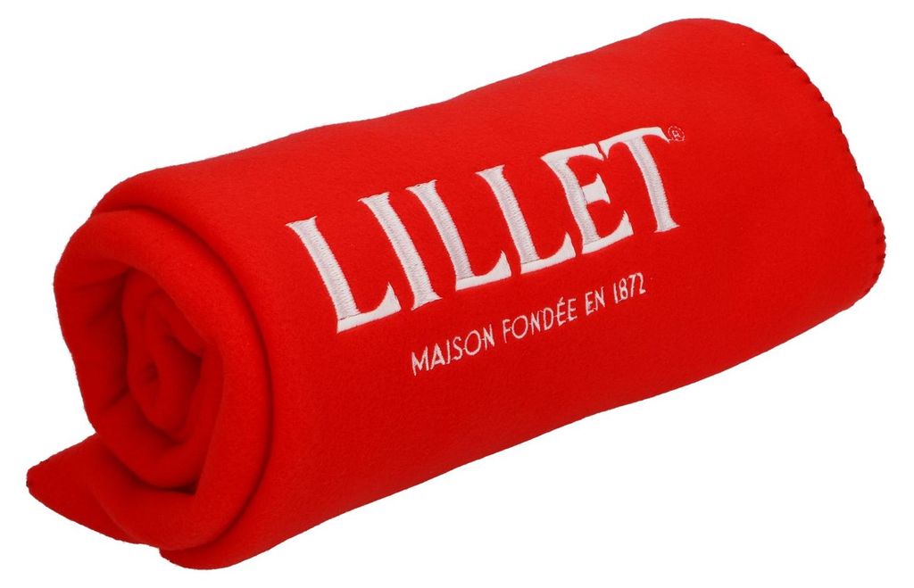 Lillet Aperitif Fleecedecke Kuscheldecke Stranddecke Decke Fließ rot