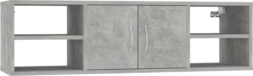 Étagère murale gris béton 102x30x29 cm en bois d’ingénierie moderne