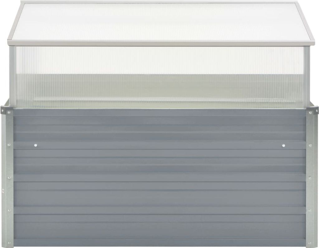vidaXL Serra grigia in acciaio zincato 100×100×85 cm Immagine del prodotto 