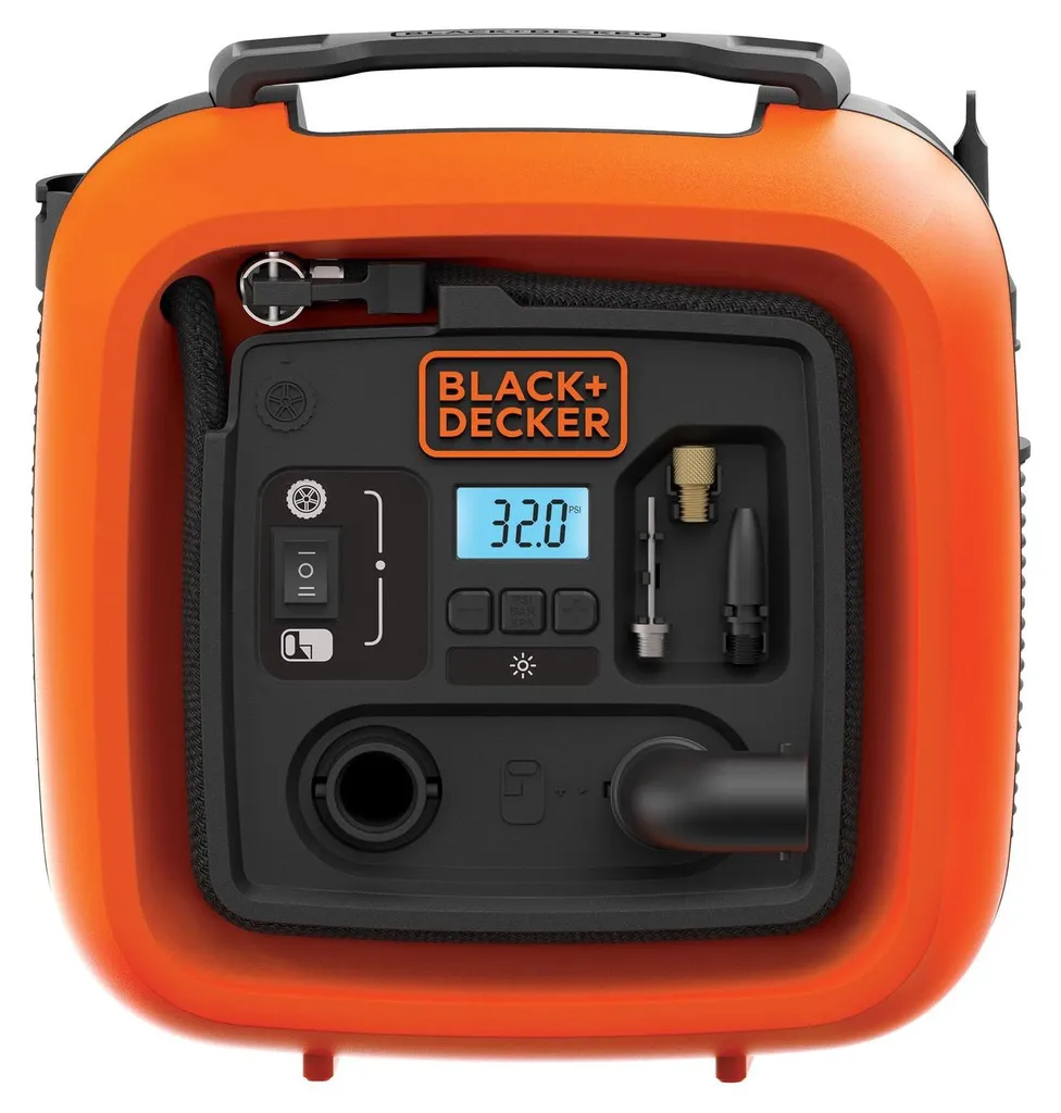 Gonfleur de Pneu Voiture et Vélo 12V Black&Decker ASI400-XJ 11 Bar