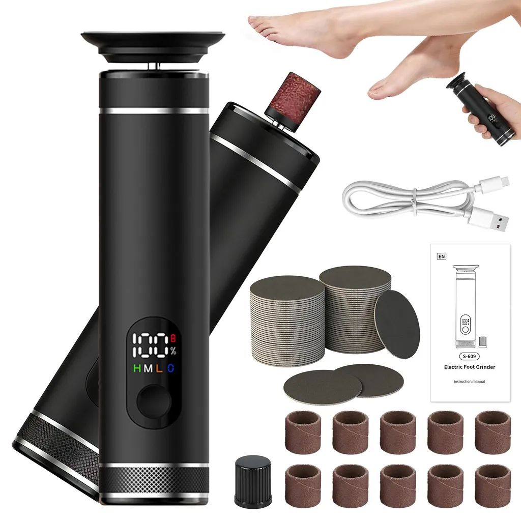 Speed Râpe électrique callosités et polisseur ongles LED kit 2-en-1