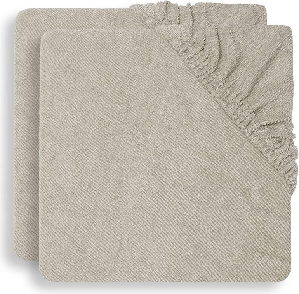 Jollein Wickelauflagenbezug - Nougat - 2er Pack - 50x70cm - Baumwollfrottee - Bezug Wickelauflage - Beige