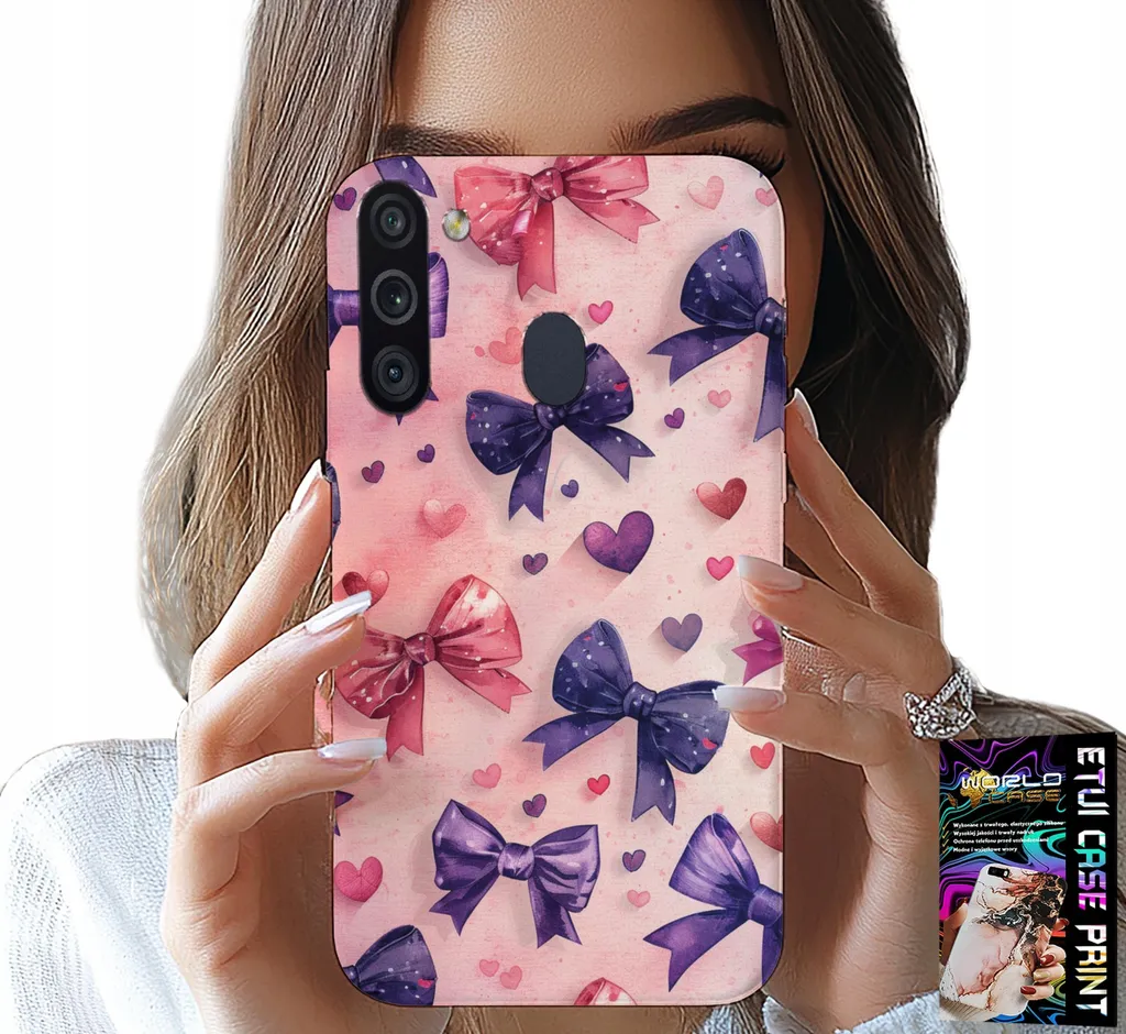 Custodia Samsung A21 Ribbon Design + Screen Protector Vetro 9H