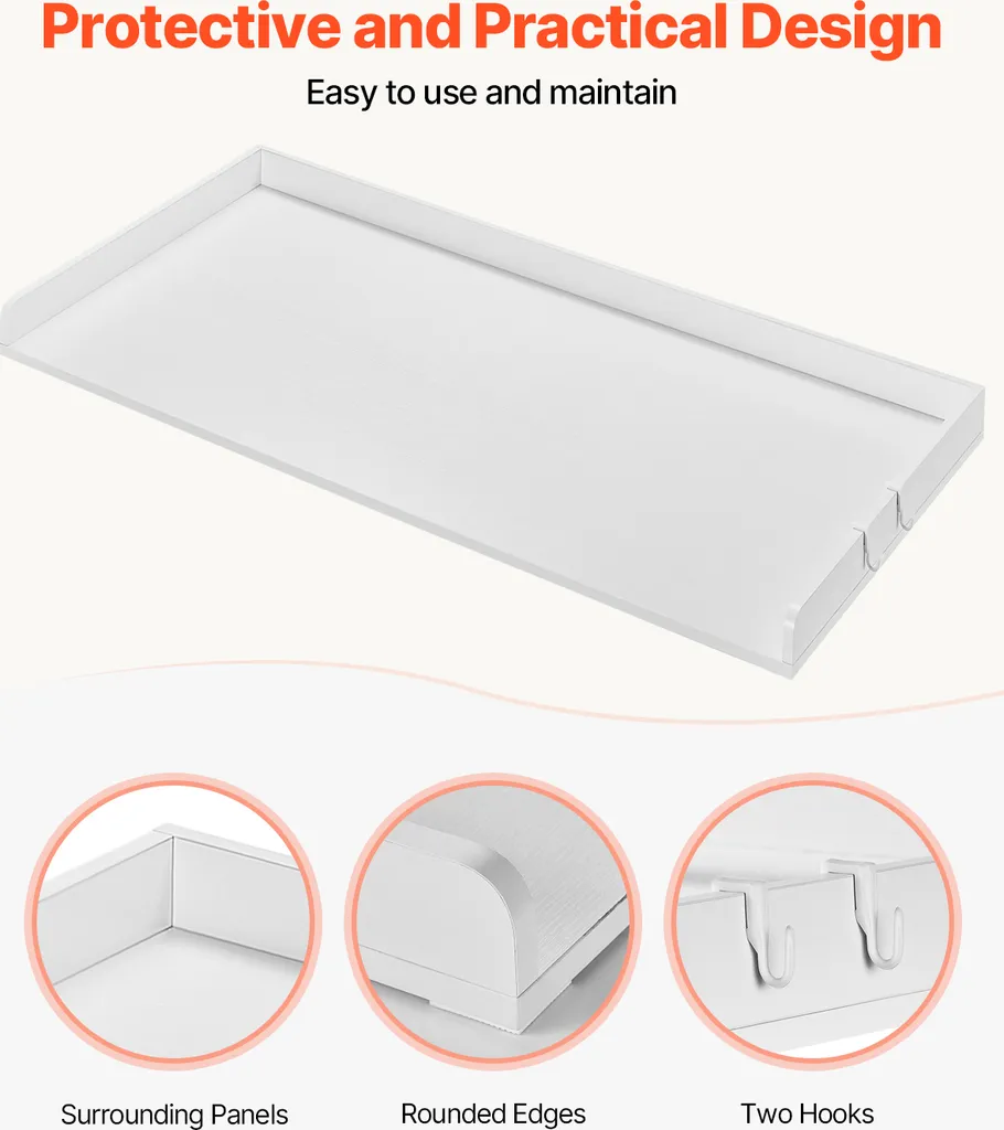Plan de Travail pour Buanderie 137cm Support Lave-linge et Sèche-linge