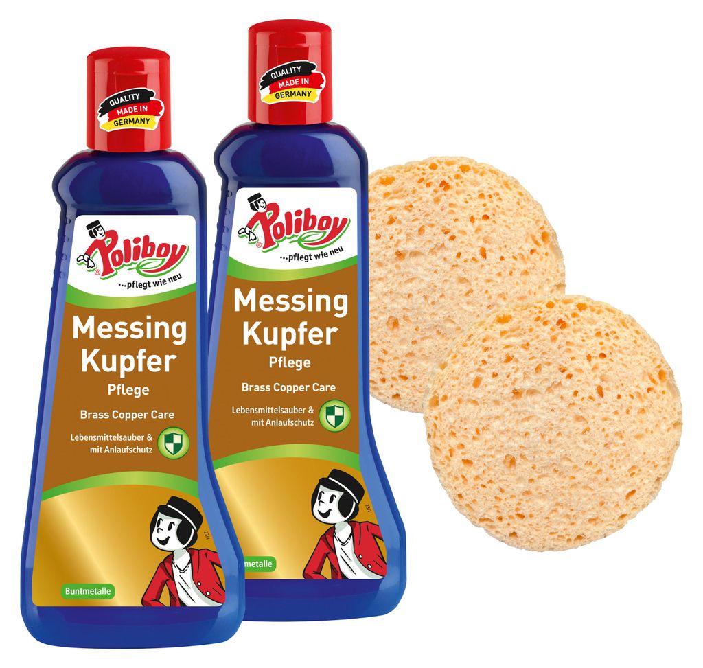 Poliboy Messing Kupfer Pflege 2er Set - je 200ml - Produktbild 