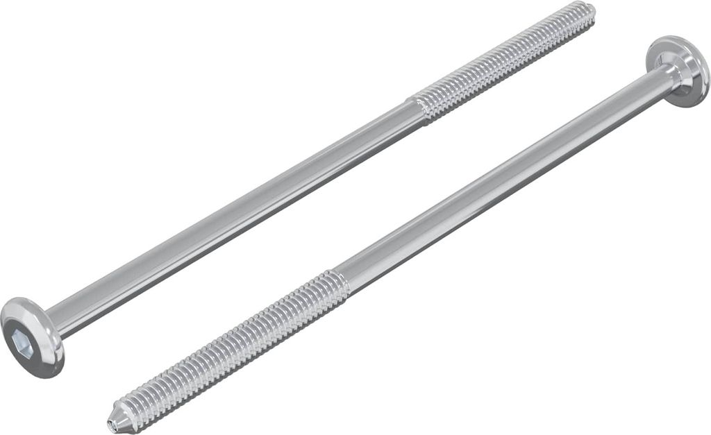 Schraube 2 pcs Silber M6 x 120 mm Stahl
