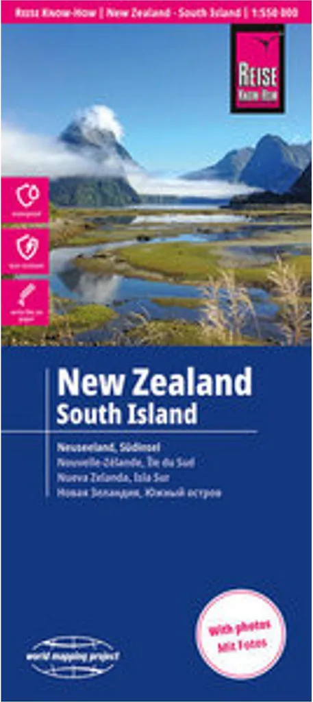 Carte Nouvelle-Zélande Île du Sud Reise Know-How 1:550.000 Imperméable