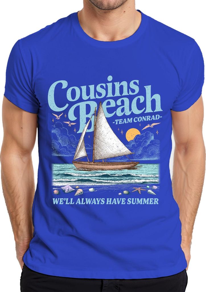 Cousins Beach We'll Always Have Summer I Got Pretty Herren T-Shirt, Blau, XXL