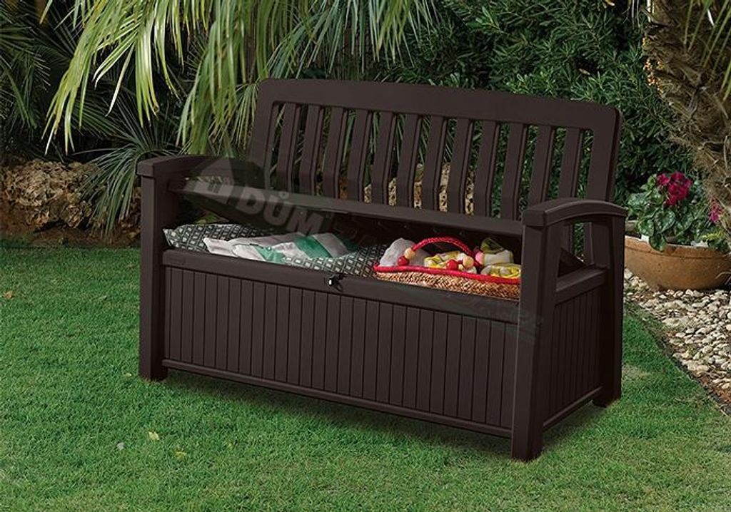 Baule Porta Attrezzi Keter in Resina da Esterno 1150 L Marrone Impermeabile