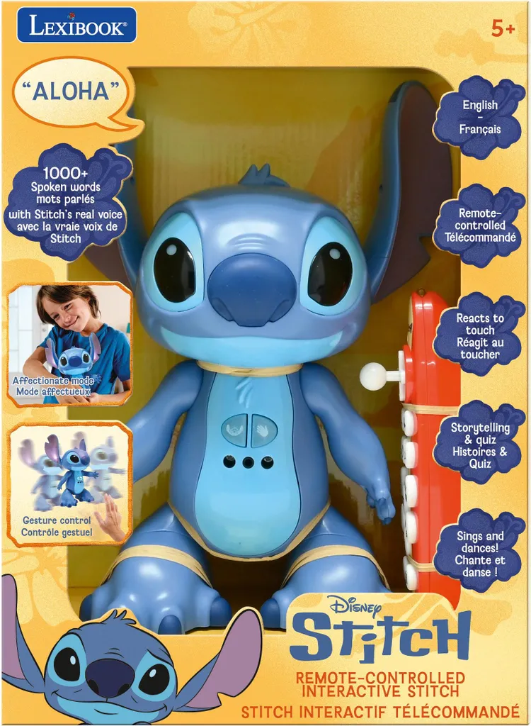 Robot Stitch avec voix originale et télécommande bilingue FR/EN