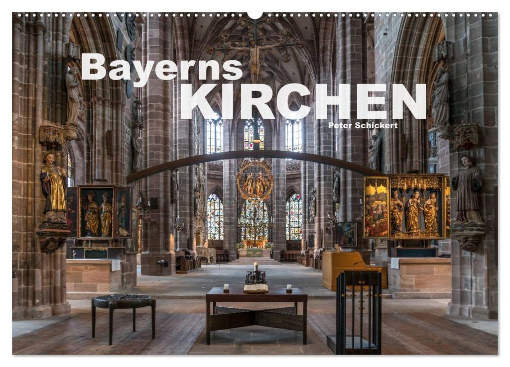 Bayerns Kirchen (Wandkalender 2027 DIN A2 quer), CALVENDO Monatskalender