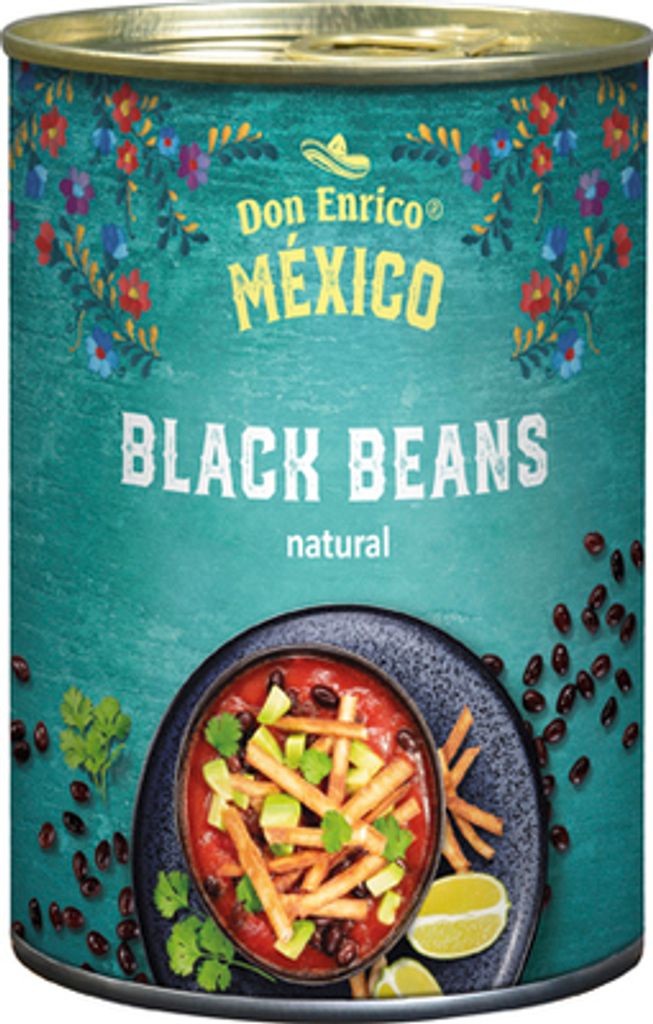 BLACK BEANS natural von Don Enrico Mexico, 400g Produktbild 