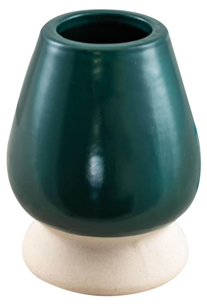 Cebador - Matcha Chasen Halter Kusenaoshi Mori Keramik 6,5cm Dunkeltürkis - Bewahrt Die Form Der Matchabesen - Glasierte Oberfläche