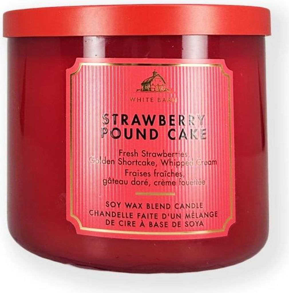 Bath & Body Works 3-Docht Duftkerze STRAWBERRY POUND CAKE 411 g
