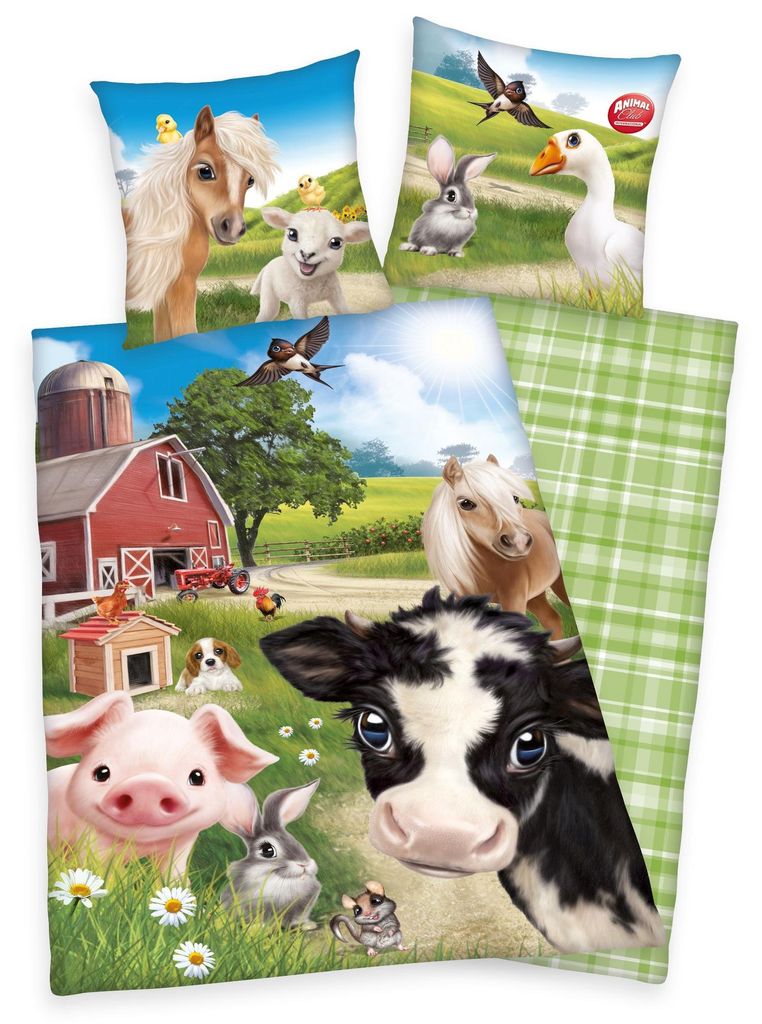 Herding Bettwäsche Farm World Bauernhof Tiere 135 x 200 cm  Produktbild 