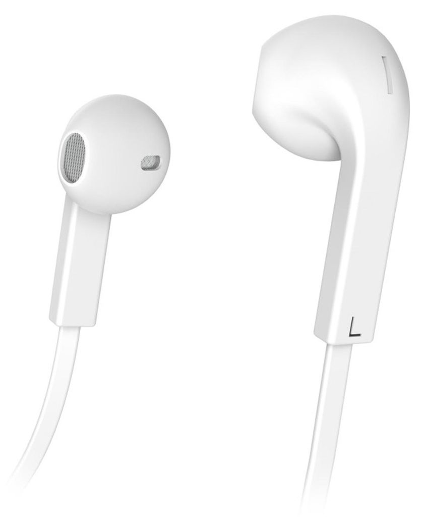 Kopfhörer Advance Earbuds Mikrofon Flachbandkabel, weiß,, Produktbild 
