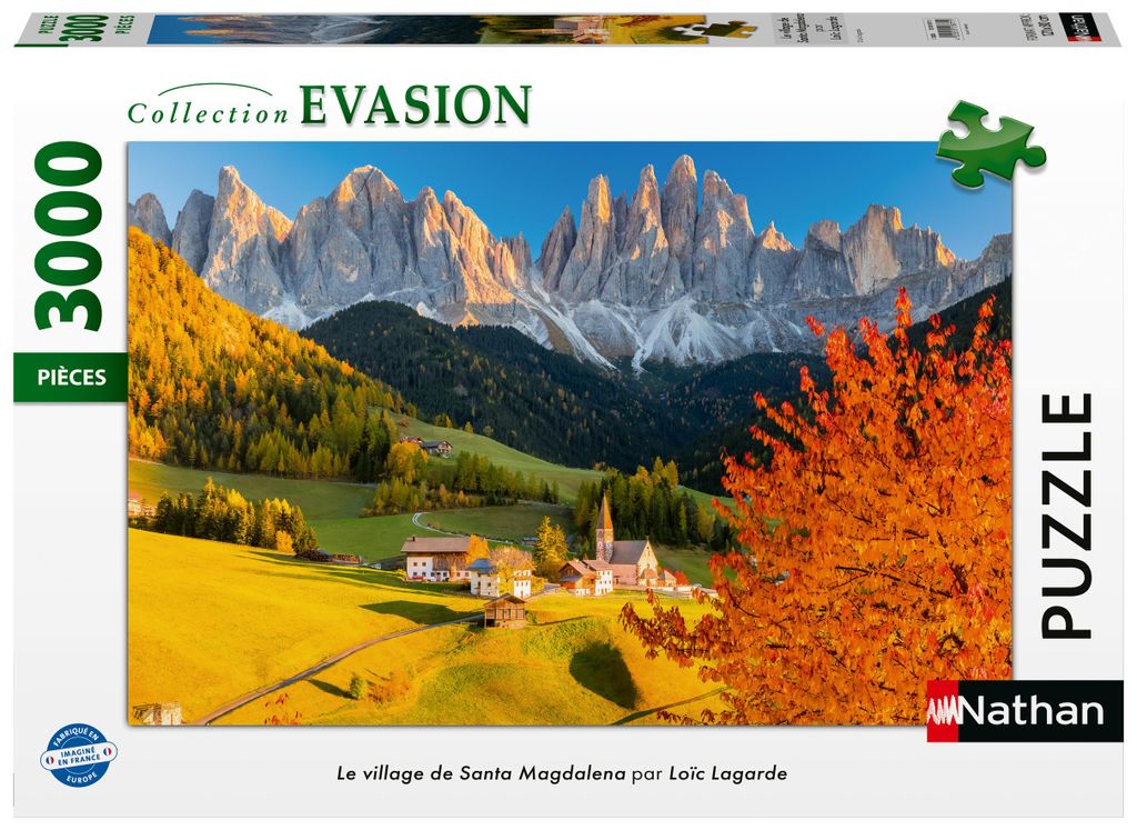 Puzzle Nathan 3000 pièces - Le village de Santa Magdalena Image du produit 